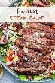 Healthy Steak Salad Recipe Recipe In 2021 Steak Salad Recipe Salad Recipes For Dinner Healthy Steak