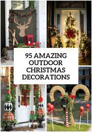 From santa figures to animals, we cover it all. 95 Amazing Outdoor Christmas Decorations Christmas Decorations Diy Outdoor Outside Christmas Decorations Christmas Diy