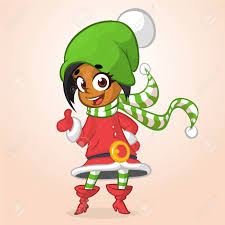 Happy Cartoon Smiling Afro American Girl Christmas Santa S Elf Royalty Free Cliparts Vectors And Stock Illustration Image 90852180 We should give a bunch of santa suits to the homeless and tell kids they all had a part in killing tim allen. happy cartoon smiling afro american girl christmas santa s elf