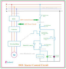 Dol Starter Control Circuit Diagram In 2020 Electrical Circuit Diagram Circuit Diagram Electrical Diagram