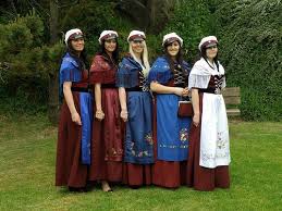 The faroese are of mixed norse and gaelic origins. Faroese Girls Wearing The National Faroese Costume Minnisvardin Vagur Faroe Islands National Clothes Faroe Islands Costumes