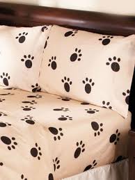Paw Print Sheets Cat Dog Trac 4 Pc Bed Sleep Bedding Bedroom Animal Lover Decor Unbranded Print Bedding Queen Sheets Sheet Sets Queen