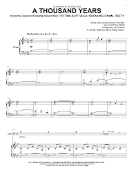 Which is the easiest way to learn piano? The Piano Guys A Thousand Years Sheet Music Pdf Notes Chords Rock Score Easy Piano Download Printable Sku 254189