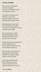 Cheese Doodles Cheese Doodles Poem By Terry Hoffman