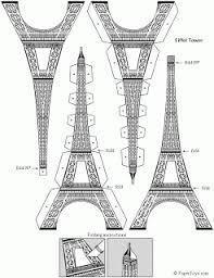 Just Lilla Template Basteln Mit Papier Vorlagen Eiffelturm Thinking Day