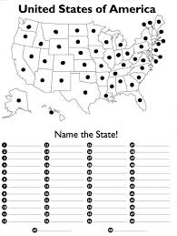 Printable worksheets, maps, and games for teaching students about the 50 states. 30 United States Map Quiz Worksheet Template Library