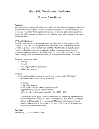 Isem 101 Grendel Case Notes Assignment