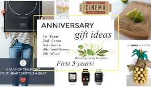 Together, these four components offer tons of anniversary gift ideas. Cool Anniversary Gift Ideas For The First 5 Years Blooming Lovely Bouquets