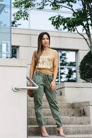 Casual In Evereve House Of Leo Blog Green Pants Outfit Cargo Pants Outfit Olive Green Cargo Pants