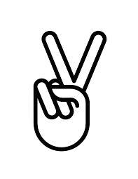 Black And White Peace Sign Hand Emoji Pix For Peace Sign Hand Drawing Peace Sign Hand Peace Fingers Hand Symbols