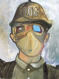 The painting may be purchased as wall art, home decor, apparel, phone cases, greeting cards, and more. Buck S Art Blog World War One Gasmask Series