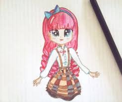 This chibi draw so cute girl's name is shimmer, aka. How To Draw A Cute Girl 7 Steps Instructables