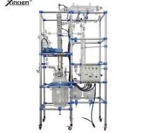 Double Jacketed Glass Reactor with Distillation Column