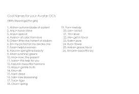 Names For Your Avatar Oc S Avatar Oc Avatar Oc Names