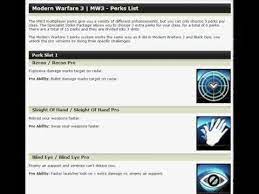 Modern warfare 3 on the playstation 3,. Modern Warfare 3 Perks List Includes The Pro Power Youtube