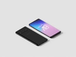 Samsung Galaxy S10 Isometric Mockup Samsung Galaxy Mockup Free Mockup