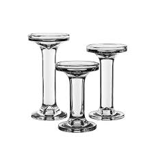 Can use pillar candles too.5. Modern Glass Candlesticks Taper Pillar Candle Holders Set Of 3 4 Sets