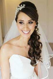 Wedding Hairstyles With Bangs Long Hair With Veil Weddinghairstyles Rambut Pengantin Pengantin Kepang