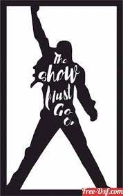 Freddie mercury silhouette from celebrities, singers, famous people, and rockstar. Download The Show Must Go On Freddie Mercury Qsbee High Quality F