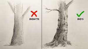Maybe you would like to learn more about one of these? Don Ts Do S How To Draw Realistic Tree Trunk Easy Step By Step Pencil Drawing Tutorial Youtube