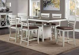 Kirkland 7 Piece Counter Height Dining Table Set White Counter Height Dining Room Tables Counter Height Dining Table Counter Height Dining Table Set