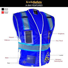 Premium two tone surveyor's vest. Blue Safety Vest With Pockets Hse Images Videos Gallery