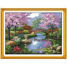 See more ideas about cross stitch, scenery, cross stitch landscape. The Beautiful Scenery Of Park Craft Counted Cross Stitch Patterns Kits 11ct Printed On Canvas Painting Home Decor Package Aliexpress