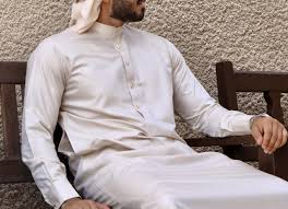 Beige Thobe With Collar | Occasion Thobe | Al-Aniq