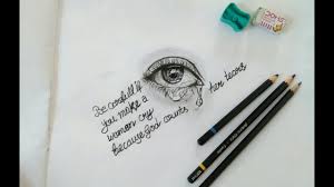 When drawing, crying eyes, droopy or slightly closed eyes can give the character more emotion. How To Draw A Realistic Crying Eye Pencil Sketch Step By Step Youtube