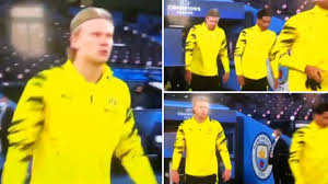 The game didn't really, started as expected for the away team. Erling Haaland Made Sure He Walked Around Manchester City S Badge Last Night