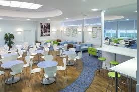 Staff Canteen And Common Room Area Canteen Design Cafeteria Design Long Dining Table