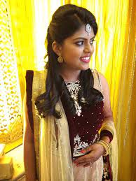 Traditional South Indian Bride Wearing Bridal Hair Lehenga And Jewellery Rec Indian Wedding Hairstyles Indian Bridal Hairstyles Hairstyles For Indian Wedding