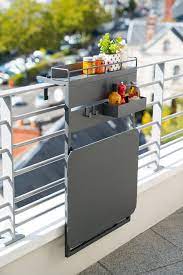 tablette de balcon repliable fira graphite hesperide com apartment balcony decorating small balcony decor tiny apartment decorating