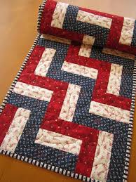 Quilted Table Runner Patriotic Red And Blue Stars By Patchworkmountain Com Quilted Table Runners Patterns Patriotic Quilts Table Runner Pattern