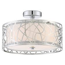 12 inch flush mount led ceiling light, 2000 lm, 20w (200w equivalent), round flush mount led ceiling lamp for bedroom, living, kitchen, hallway, bathroom, stairwell, ultra slim, 3 colors in one (3000k, 4000k,6000k), white (non dimmable) 4.6 out of 5 stars. Quoizel Platinum Collection Abode 3 Light Semi Flush Mount Ceiling Lamp In Chrome Bed Bath And Beyond Canada