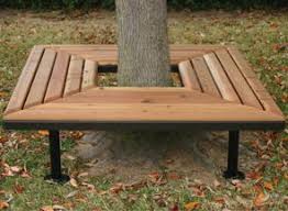 If your tree has roots that are exposed (like my tree) or the ground is uneven (like my ground), you may have to adjust the position of the legs to fit after you complete this step, your bottom half of the bench should be complete around the tree. Around The Tree Bench 373 Bench Around Trees Tree Bench Tree Seat