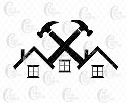 Download Logo Design Roofer Construction Company Roof Hammers Etsy
