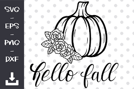 Free collection of beautiful patterns for all vector formats. Hello Fall Pumpkin Svg Graphic By Wanchana365 Creative Fabrica