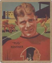 1935 National Chicle Football Stars Pug Rentner #6