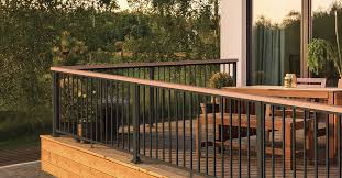 Install railings on any deck that is 30 inches or more from the surrounding surface and on at least one side of a stairway leading to the deck. Choosing An Outdoor Railing Rona
