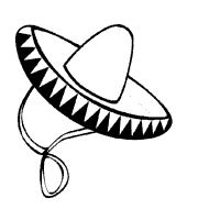 Create a sombrero out of a plastic plant pot and a sheet of construction paper. Cinco De Mayo Mexican Sombrero Coloring Pages Surfnetkids
