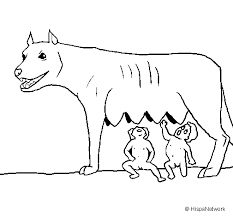 (les jumeaux sont un ajout du xve siècle). Wolf With Romulus And Remus Coloring Page Coloringcrew Com