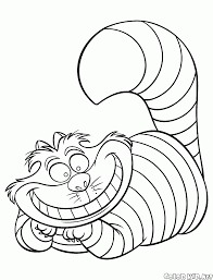 Cheshire cat easter coloring page. Coloring Page Cheshire Cat