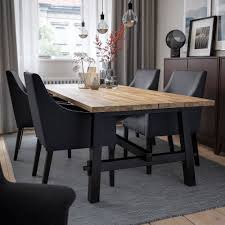 Skogsta Sakarias Table And 4 Chairs Acacia Black Sporda Dark Gray Ikea Ikea Dining Ikea Dining Room Dining Room Table