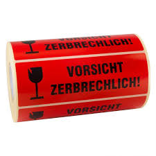 Die gut sichtbaren kostenlosen warnhinweis sorgen dafür dass ihr paket umschlag oder ihre versandrolle sicher das ziel erreicht. Warnetikett Vorsicht Zerbrechlich 150 X 50 Mm Online Kaufen Bb Verpackungsshop