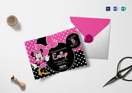 Minnie mouse birthday invitation, minnie mouse invitation, minnie mouse party, minnie mouse personalized, digital, polka dots, 2nd birthday. Special Minnie Mouse Birthday Invitation Design Template In Psd Word Publisher