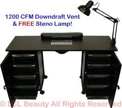 Vented Manicure Nail Table Station Black Steel Frame Beauty Spa Salon Equipment Nail Salon Decor Home Nail Salon Spa Salon
