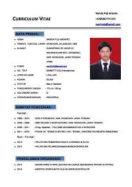 Contoh Cv Curriculum Vitae Atau Daftar Riwayat Hidup Terbaru 2016 Nandas Blog Bronanda Aw Curriculum Vitae Template Curriculum Vitae Curriculum Vitae Resume