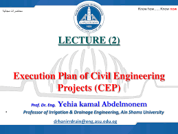 Civil Engineering Major Map Asu Pdf) Lecture (2) Execution Plan Of Civil Engineering Projects (Cep)