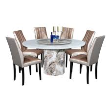 Find new round kitchen & dining tables for your home at joss & main. Nl Mtj034a 9401 4 Luxury Design Round Marble Dining Table Set 1 6 Shopee Malaysia